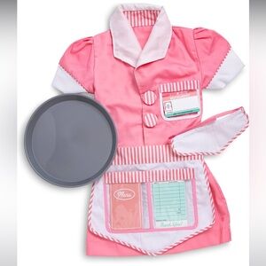 MELISSA AND DOUG PINK WAITRESS DRESS UP ROLE PLAY OUTFIT
